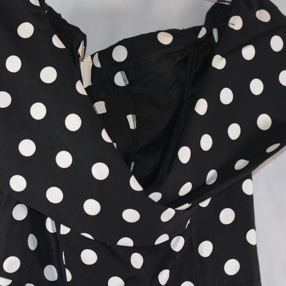 Polka Dot Dress 50's Style SZ 9/10 Le Chateau - Picture 6 of 8